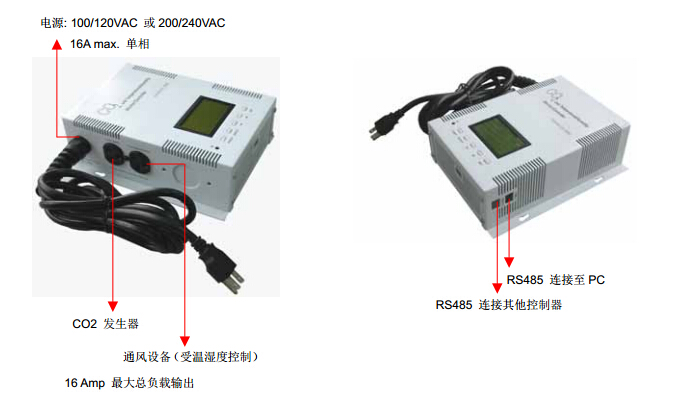 CO2及溫濕度農(nóng)業(yè)設(shè)施專用監(jiān)測(cè)控制器